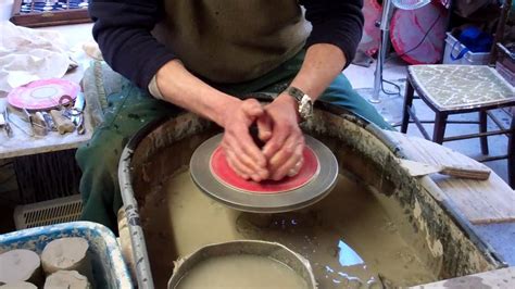 Basic Pottery Ceramics Techniques Centering The Clay Youtube