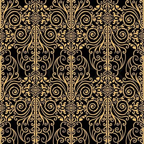 Vector Seamless Royal Patterns Background Royal Damask Ornament