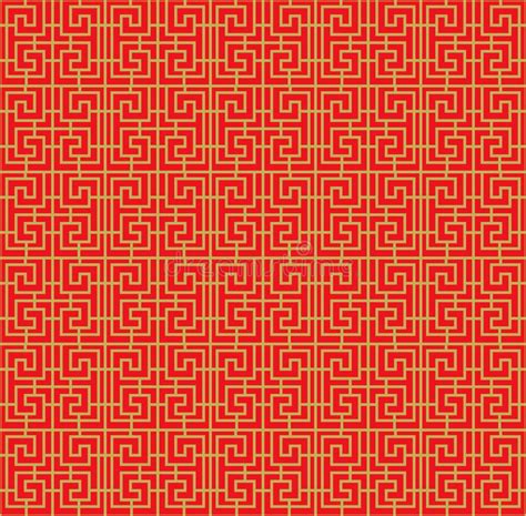 Seamless Chinese Window Tracery Spiral Square Geometry Line Pattern