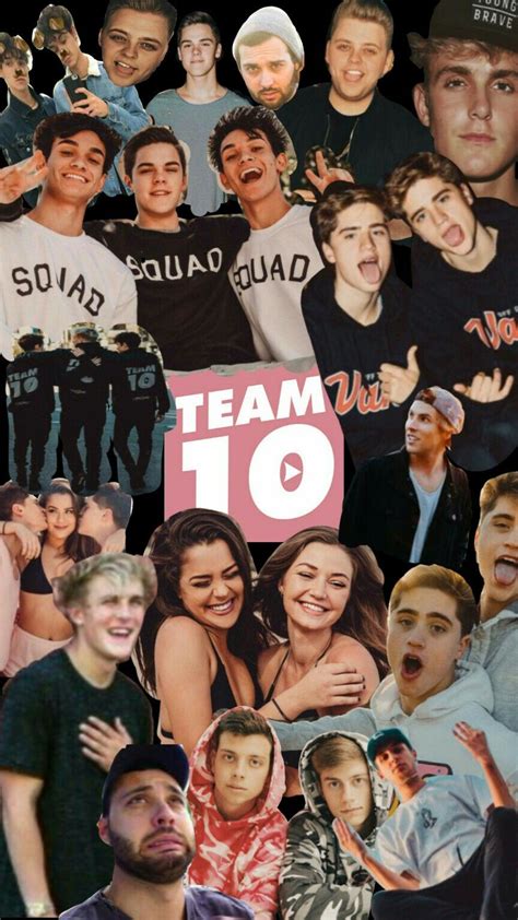 Original Team 10 Collage Phone Wallpaper Made By Me Gabby Derryberry Includes Jake Paul