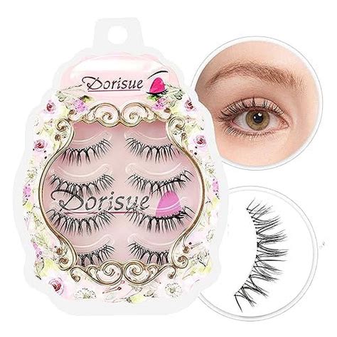 dorisue eelashes natural look wispies short lashes 3d natural looking eyelashes lightweight