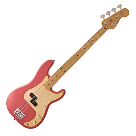 Fender Road Worn 50s Precision Bass Fiesta Red At Gear4music