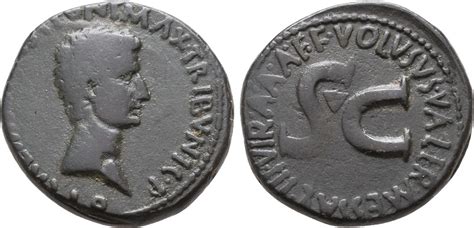 augustus as 6 v chr roma münzmeister volusus valerius messalla ttb ma shops