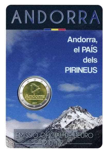 Pièce De 2€ Commémorative 2017 Andorre Le Pays Des Pyrénnées