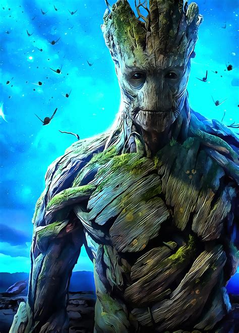 All rights belong to their respective owners. Guardians of the Galaxy - Groot Poster (Acrylic) by ...