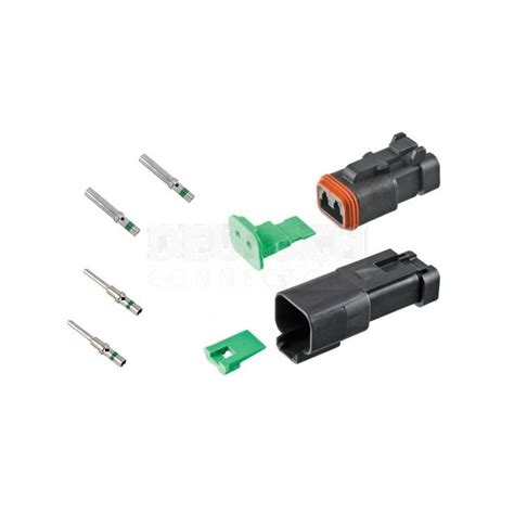 Deutsch Dt2 1 Cat 2 Way Dt Series Cat Spec Connector Kit With Green