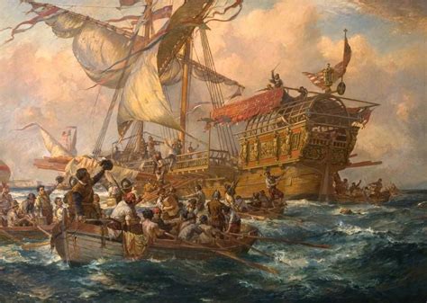 Attack On A Spanish Treasure Ship 1620 Pirate History Painting History