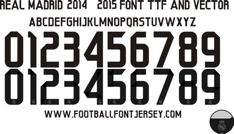 8 2014 2015 Real Madrid Numbers Font Images Real Madrid Number Font