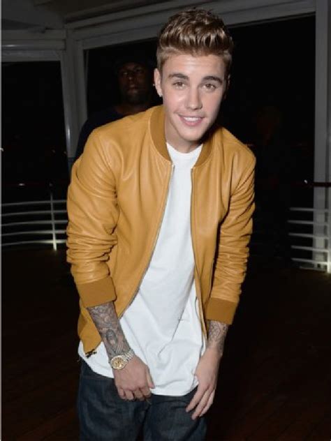 Justin Bieber Bomber Leather Jacket The Leather Craftsmen