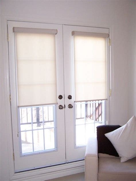 French door shades new touch to your interior : Roller shades with cassettes on french doors (With images ...