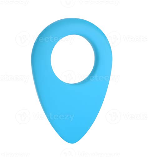 3d Blue Map Pointer Pin Generative Ai 18749805 Png