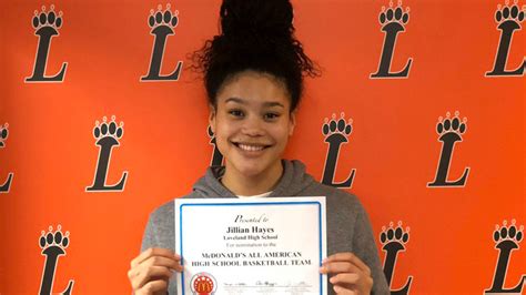 jillian hayes nominated to mcdonald s all american team loveland tigers athletics official