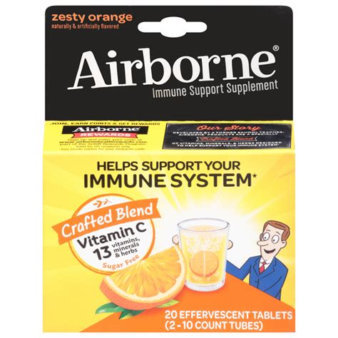 Save On Airborne Immune Support Chewable Tablets Zesty Orange Order Online Delivery Stop And Shop