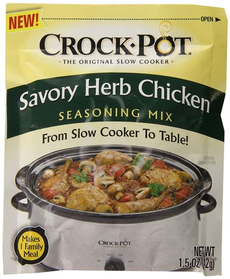 Crock Pot Savory Herb Chicken Seasoning Mix Pack Of 4 15 Oz Packets
