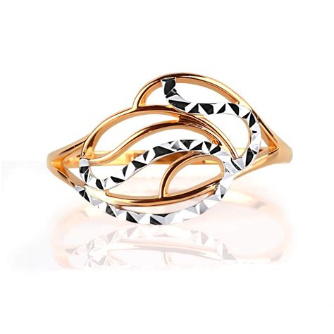 Ringe Damen Ring 585 Rotgold Bicolor Diamantiert Dr14733 Bestellen