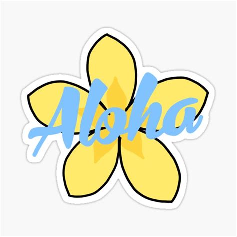 Aloha Blue Sticker For Sale By Lyndsaykate Redbubble