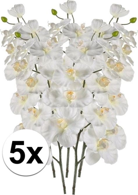 X Witte Kunst Orchidee Tak Cm Kunstbloemen Bol