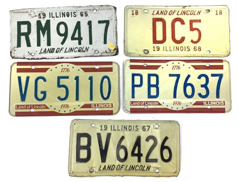 Lot - Collection Of Illinois License Plates