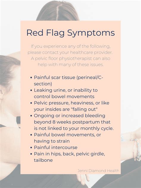 Red Flag Symptoms Postpartum Jenni Diamond Health
