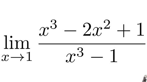 Limit Of X3 2x2 1x3 1 As X Approaches 1 Youtube