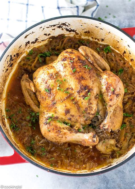 As simple as it sounds, if you whack a seasoned breast in the oven without thought, the chances are you'll be chewing your way through dry chicken, furiously squirting. Whole Chicken And Cabbage Recipe In A Dutch Oven/Braiser ...