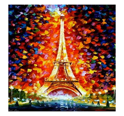 Colorful Eiffel Tower Contemporary Painting Artwall And Co
