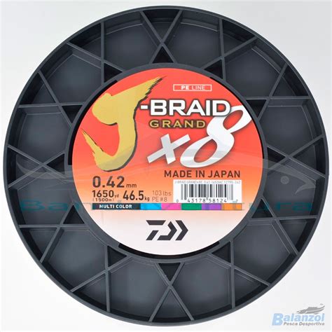 DAIWA J BRAID X8 GRAND MULTICOLOR 1500MT