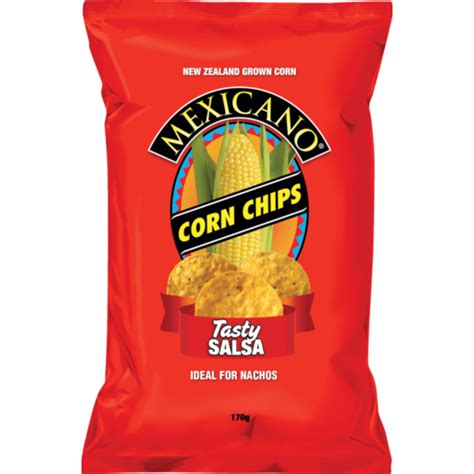 Mexicano Tasty Salsa Corn Chips 170g Click And Collect Delivery Freshchoice Half Moon Bay