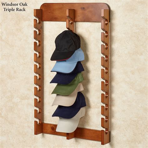 Wood Cap Display Wall Rack Holds Up To 30 Hats Cap Display Wall
