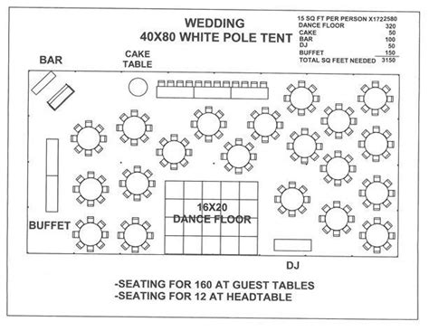 Image Result For Wedding Reception Layouts 140 People 40 X 50