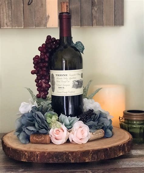 Vintage Floral Wine Bottle Centerpiece Wedding Bridal Shower DIY