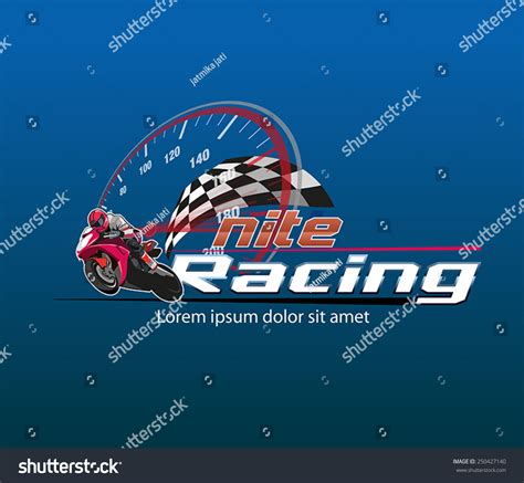 Logo Icon Motor Racing Night Stock Vector Royalty Free 250427140