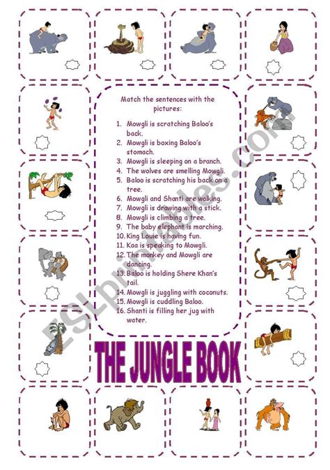 The Jungle Book Worksheet The Jungle Book Worksheet For Grade My Xxx