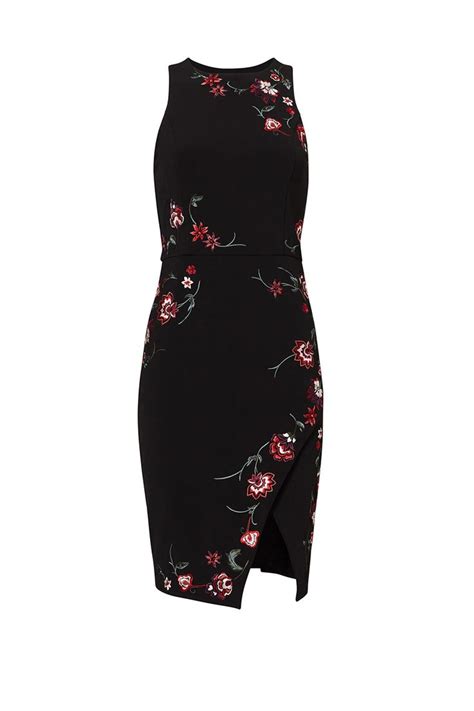 Black Floral Wrapped Sheath By Parker For 30 65 Rent The Runway