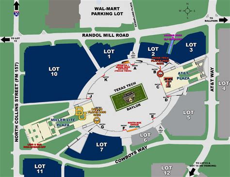 Atandt Stadium Area Map With Gate Labels By Texas Tech Athletics Issuu