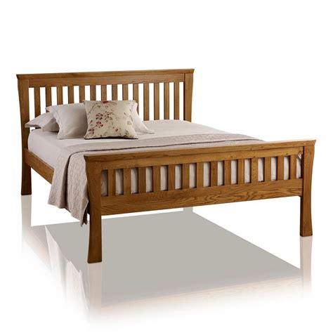 Orrick King Size Bed Rustic Solid Oak Oak Furniture Land