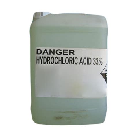 Hydrochloric Acid Chemical Packing Size 50kg Grade Standard