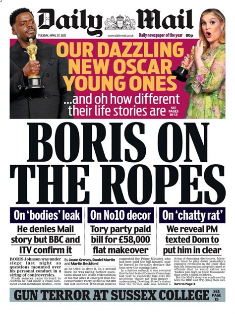 Daily Mail Front Page 10th Of March 2021 Tomorrows Papers Today