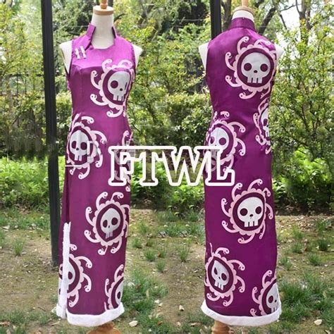 Anime One Piece Cosplay Boa Hancock Cosplay Cheongsam Dress Women Halloween Costume For Party