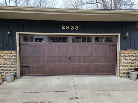 Chi Stamped Carriage House Wwalnut Accent Residential Installation Door Masters