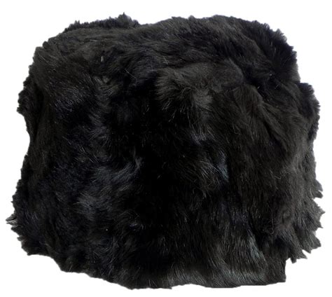 Black Woolen Fur Cap Around The Head 24 Inches