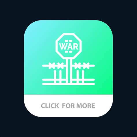 Combat Conflict Military Occupation Occupy Mobile App Button Android And Ios Line Version