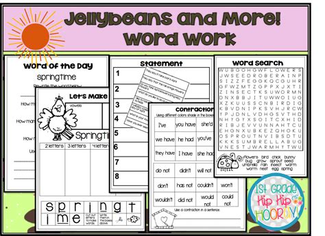 1st Grade Hip Hip Hooray!: Jellybeans and More...Springtime Activities