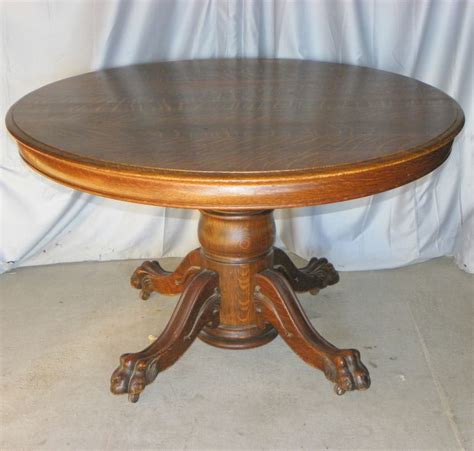 Bargain Johns Antiques Antique Round Oak Dining Table With 3