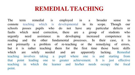 Remedial Definition
