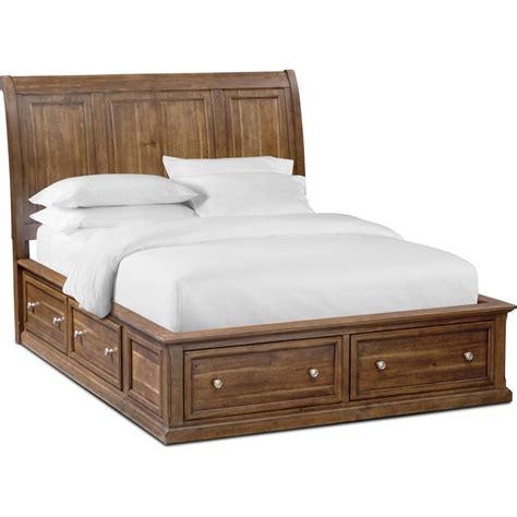 Hanover 5 Piece Storage Bedroom Set With Dresser And Mirror Value City Furniture And Mattresses