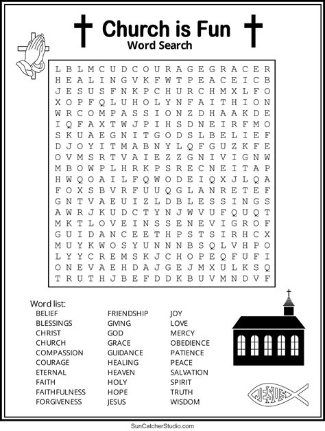 Bible Word Search Free Printable Christian Puzzles Diy Projects