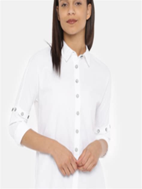 Buy Vero Moda Women White Regular Fit Solid Casual Shirt Shirts For