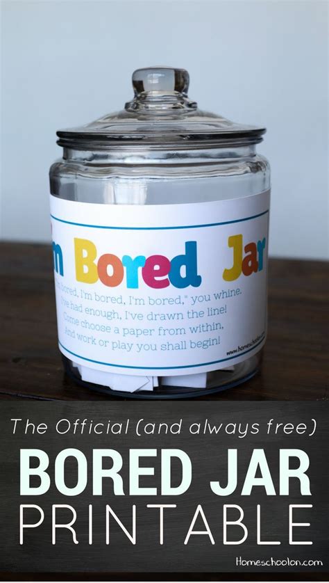 Are The Kids Bored Not Anymore With The Im Bored Jar Printable