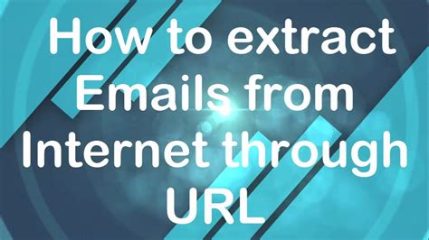 How To Extract Emails Ids From Websites Youtube